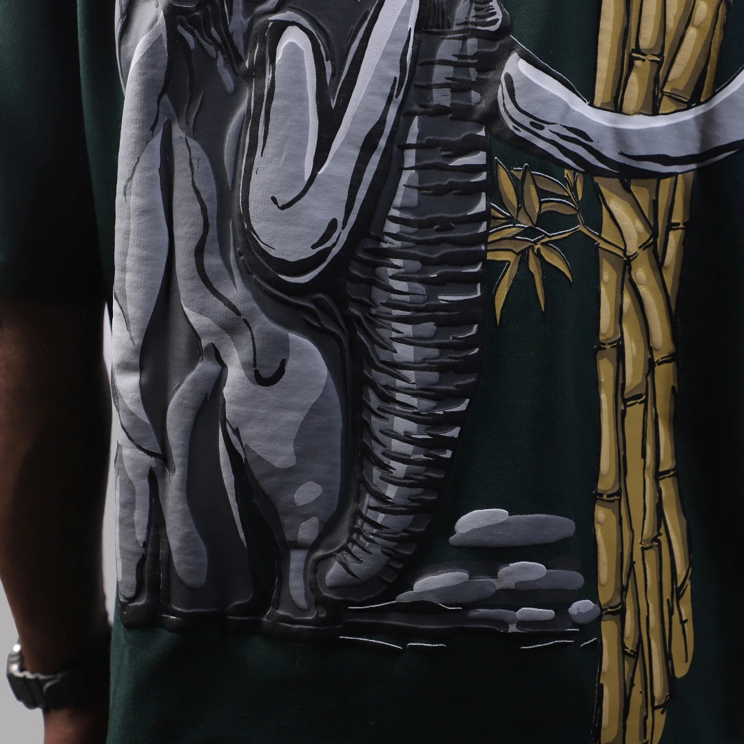 "MAMMOTH" Bottle Green Tee.