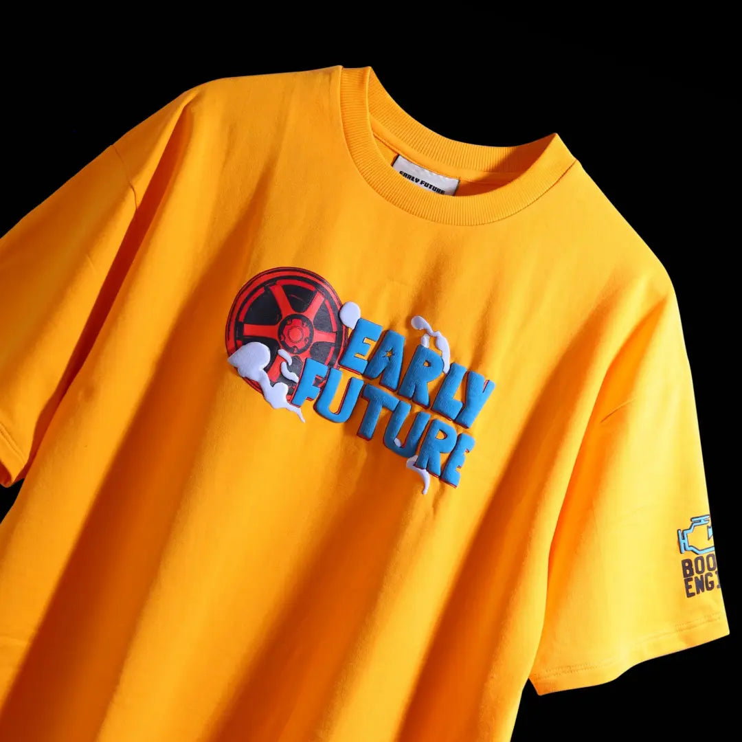 "TURBO SPEED" Chrome Yellow Tee.