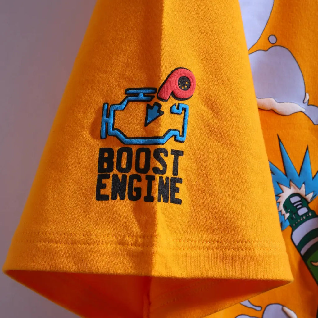 "TURBO SPEED" Chrome Yellow Tee.