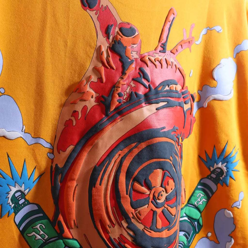 "TURBO SPEED" Chrome Yellow Tee.