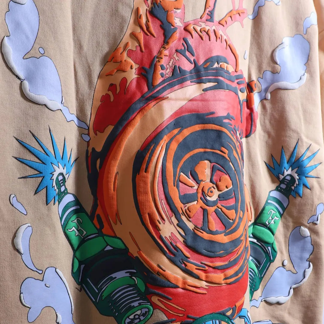 "TURBO SPEED" Ceramic Beige Tee.