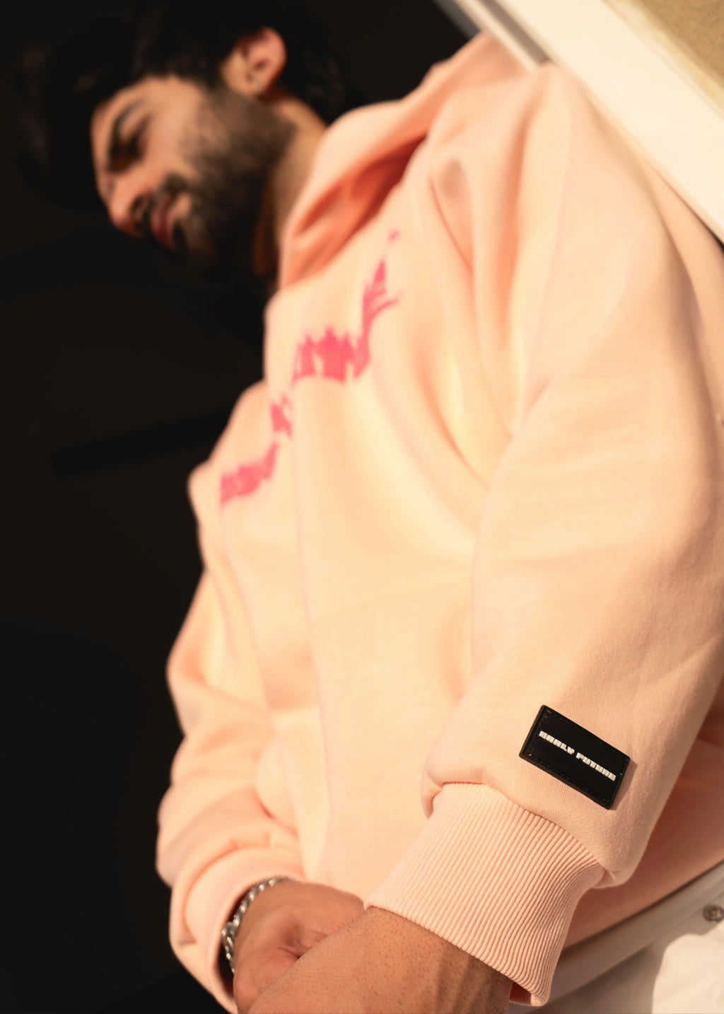"NOT A PINK PANTHER" Peach Haze Hoodie.