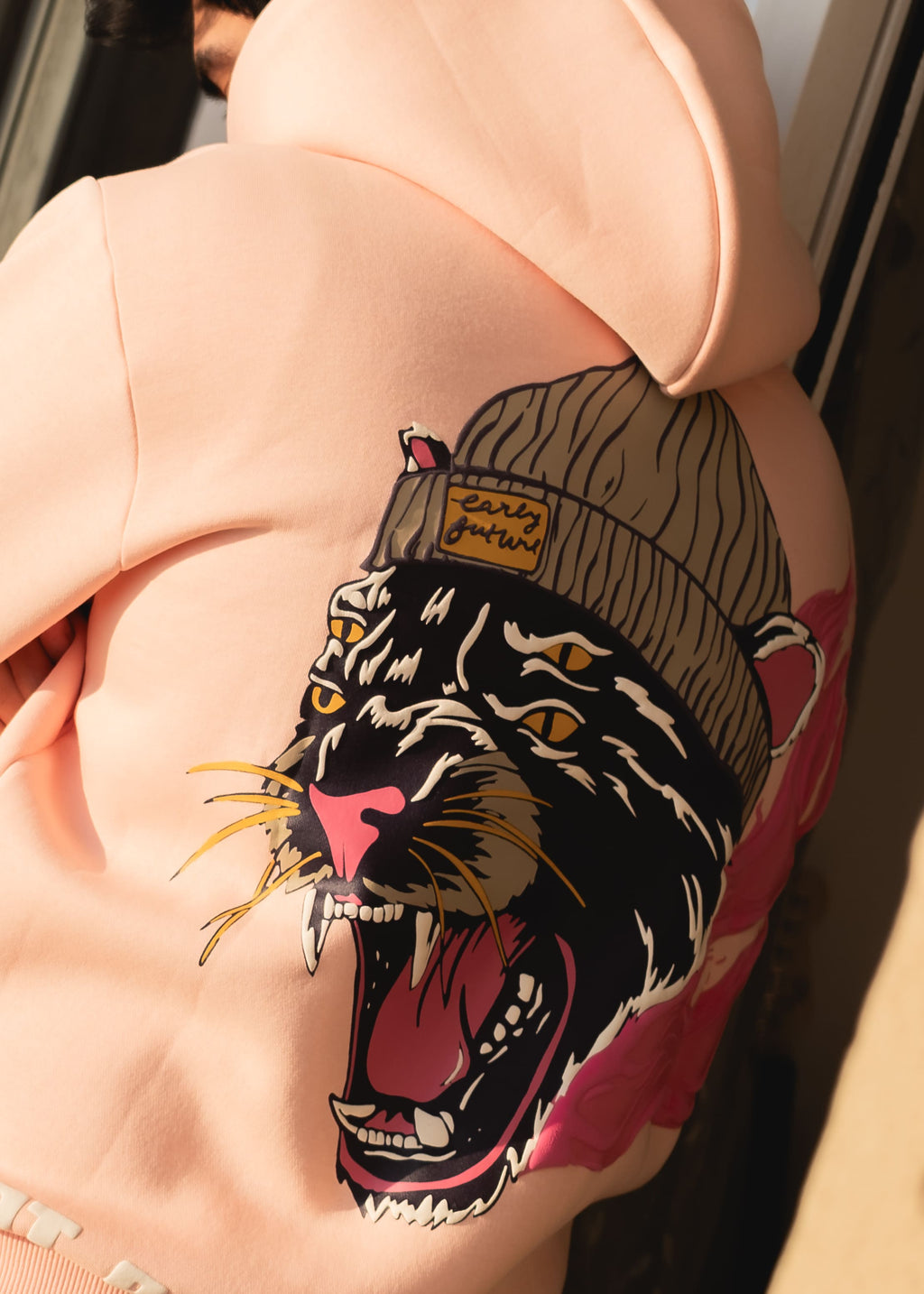 "NOT A PINK PANTHER" Peach Haze Hoodie.