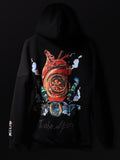 "TURBO SPEED" Jet Black Hoodie.