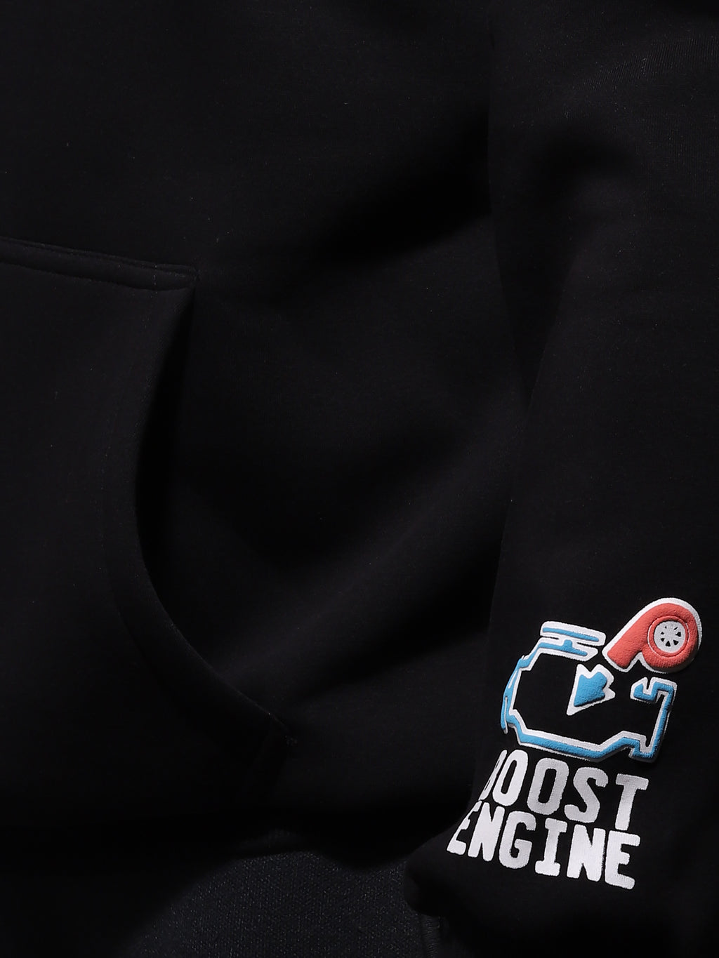 "TURBO SPEED" Jet Black Hoodie.
