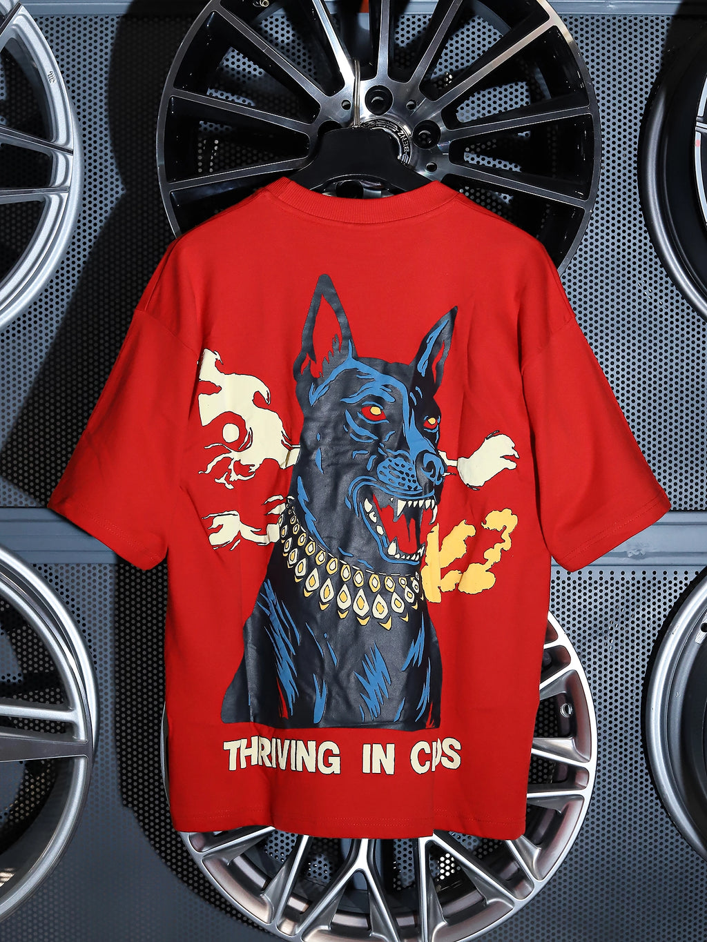 "THRIVING IN CHAOS" Inferno Red.