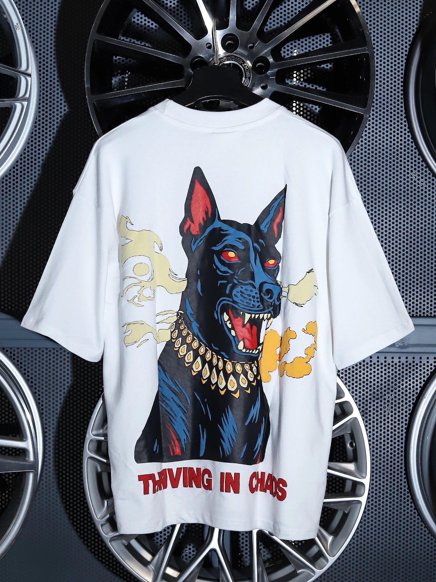 "THRIVING IN CHAOS" Ghost White.