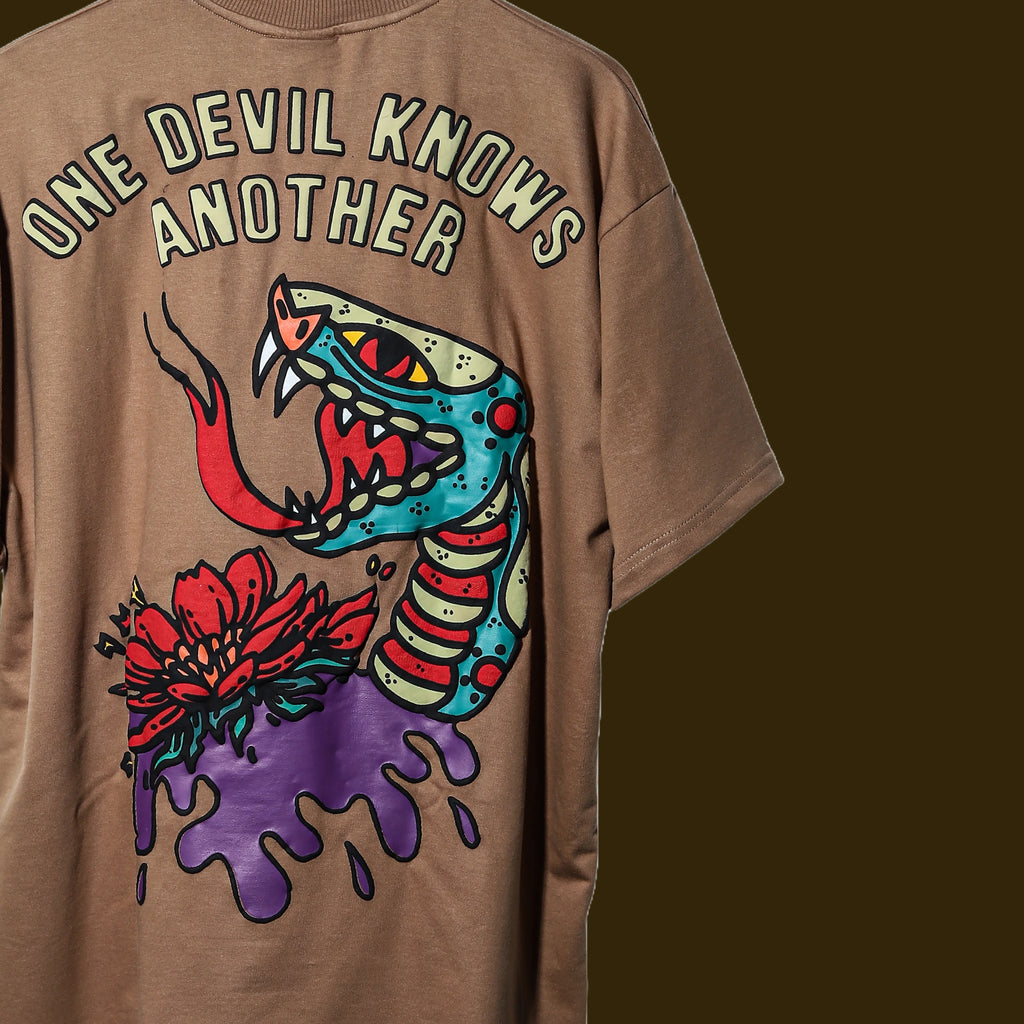"ONE DEVIL KNOWS ANOTHER" Vintage Clay Tee.