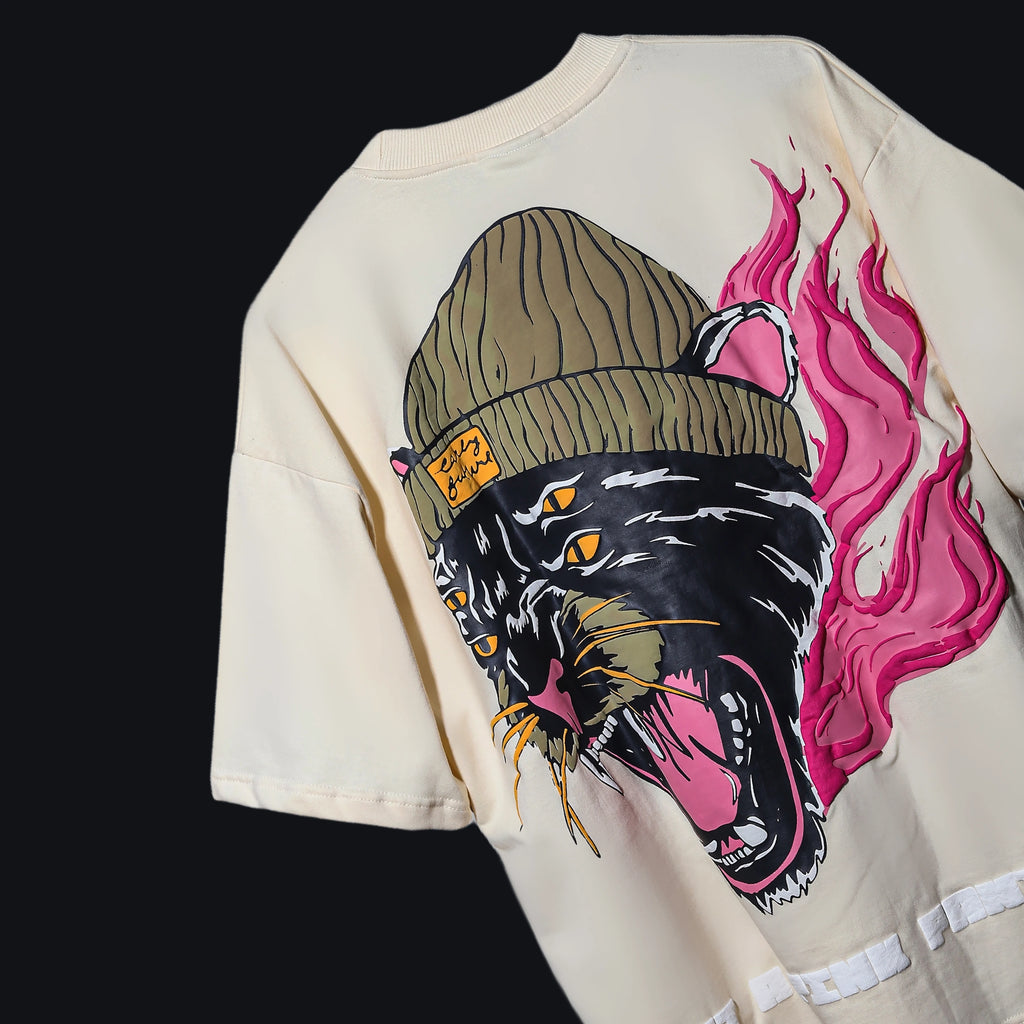 "NOT A PINK PANTHER" Pale Cream Tee.