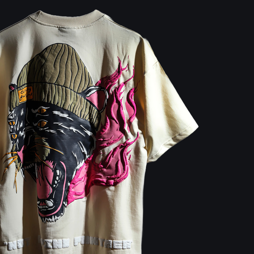 "NOT A PINK PANTHER" Pale Cream Tee.