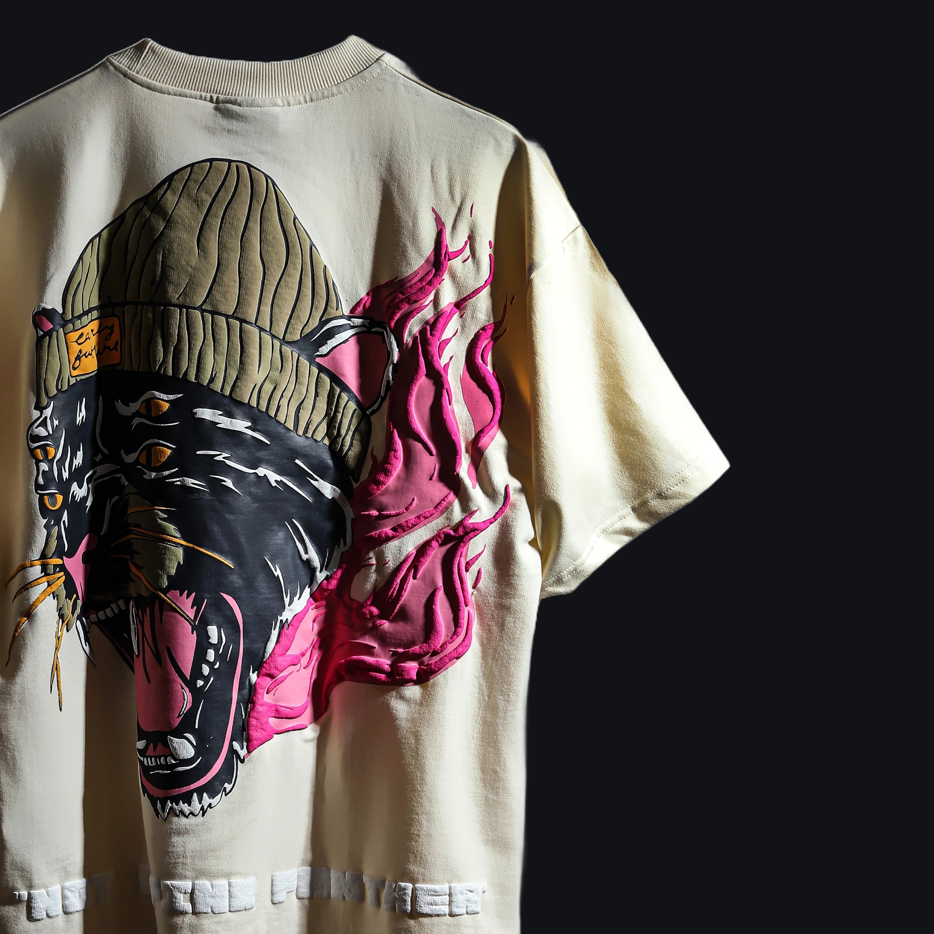 "NOT A PINK PANTHER" Pale Cream Tee.