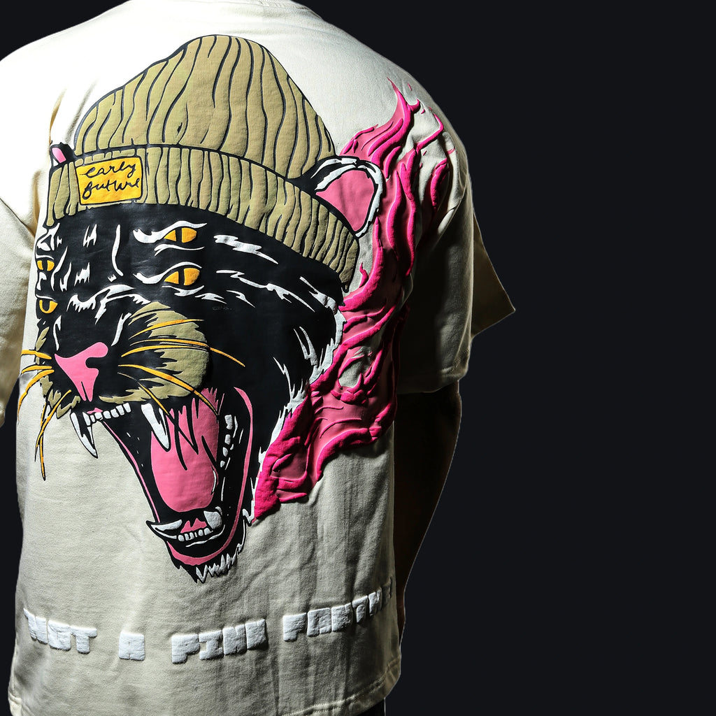 "NOT A PINK PANTHER" Pale Cream Tee.