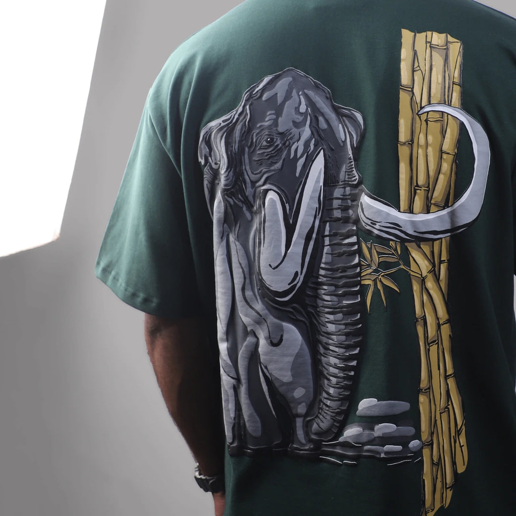 "MAMMOTH" Bottle Green Tee.
