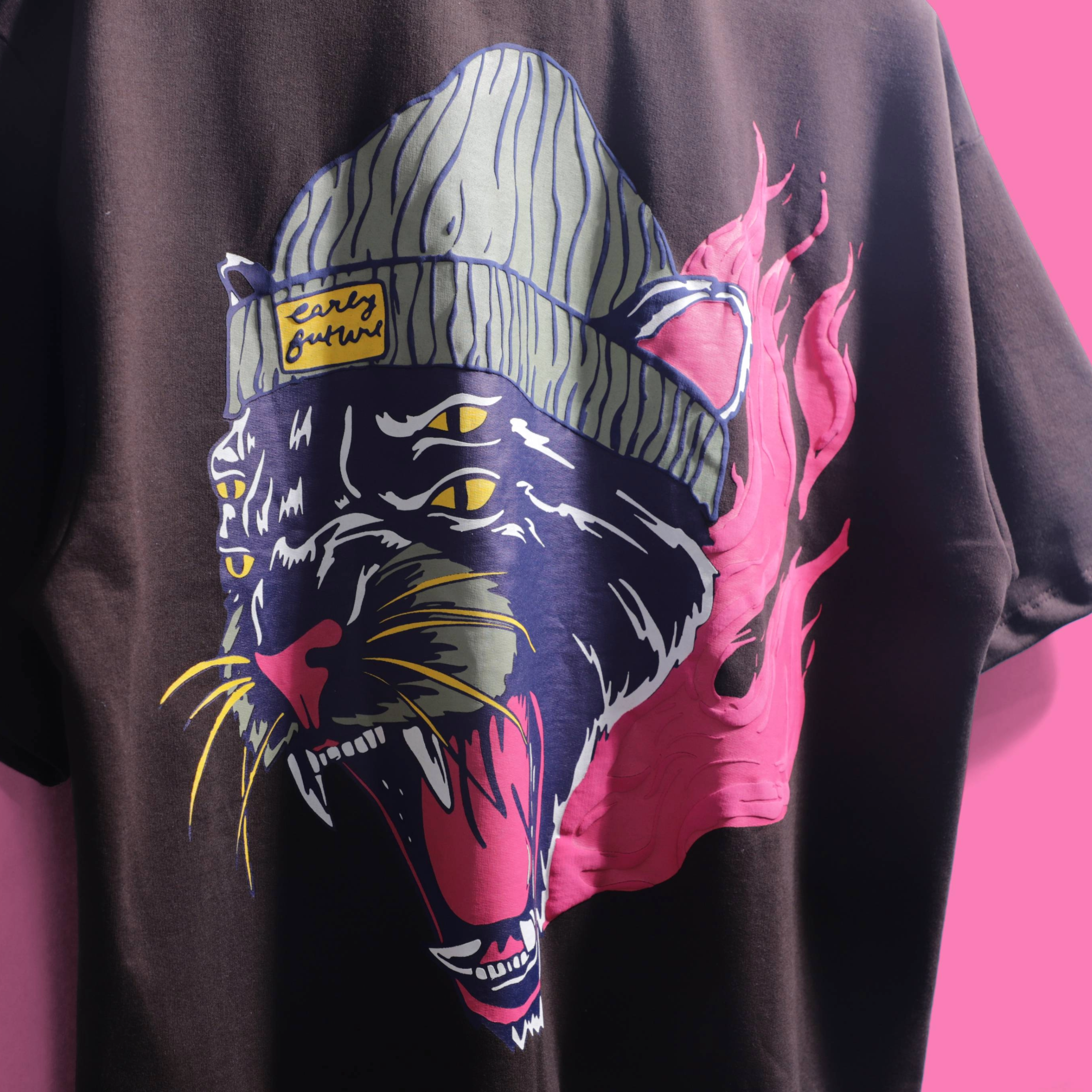 "NOT A PINK PANTHER" Cocoa Brown Tee.