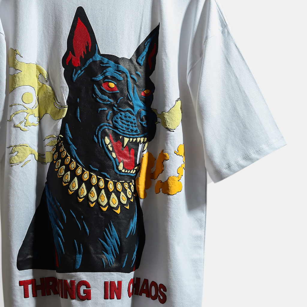 "THRIVING IN CHAOS" Ghost White.