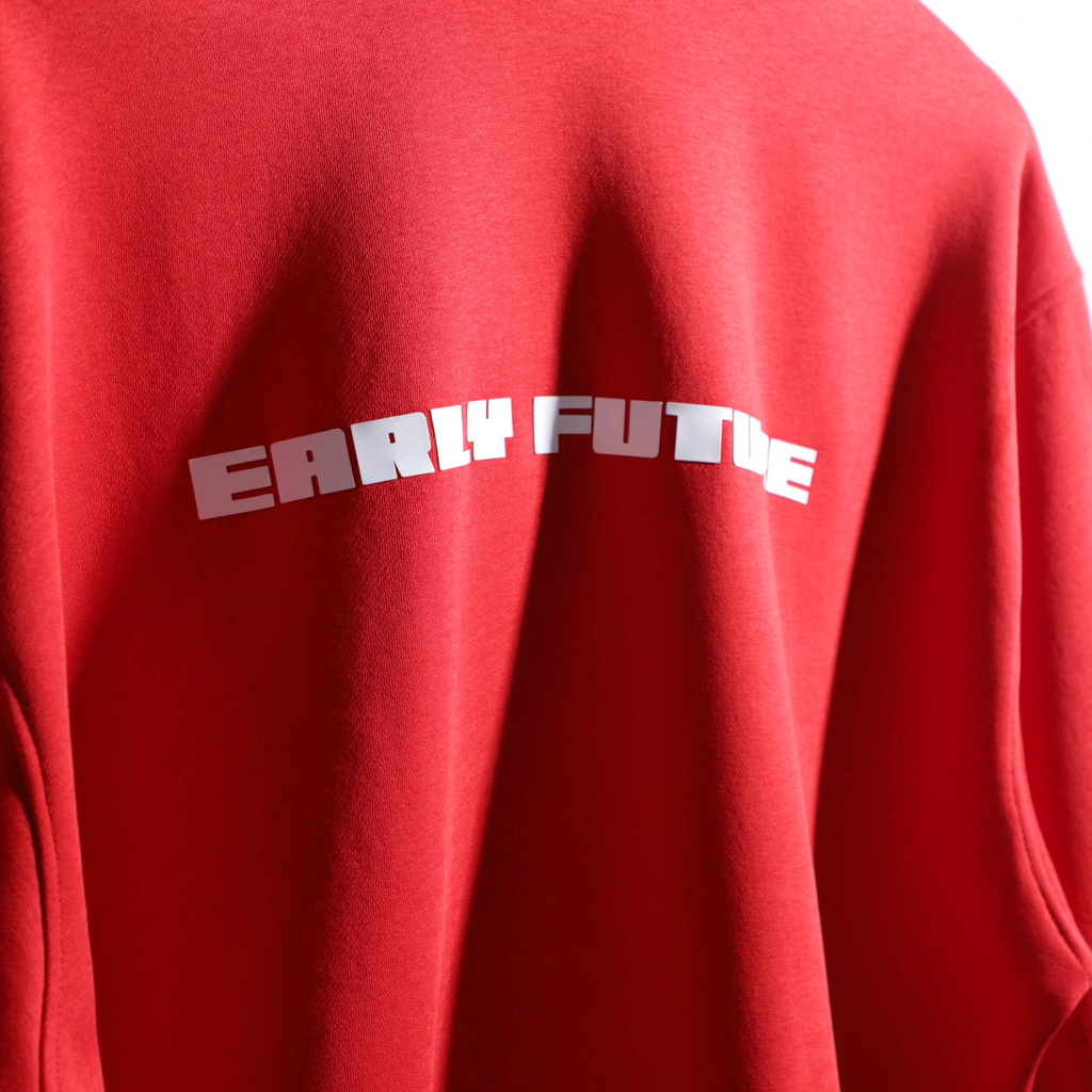 Red "NECESSARY" Hoodie.