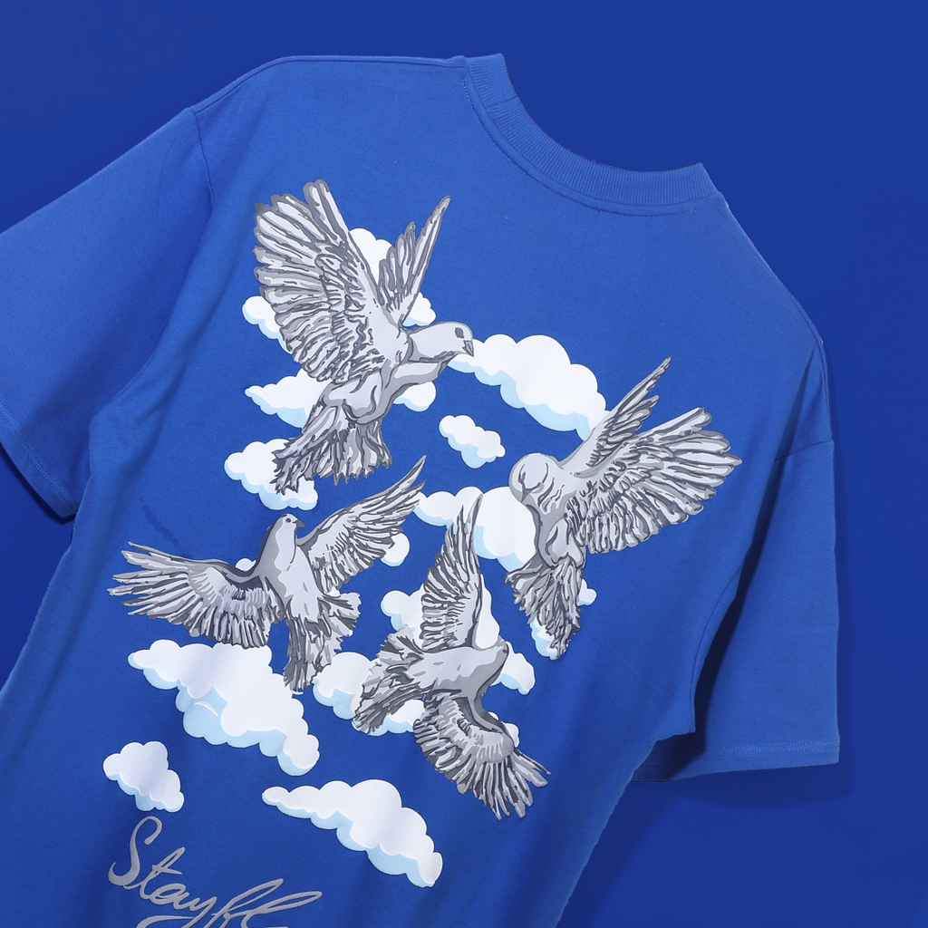 "STAYFLY" Navy Blue Tee.