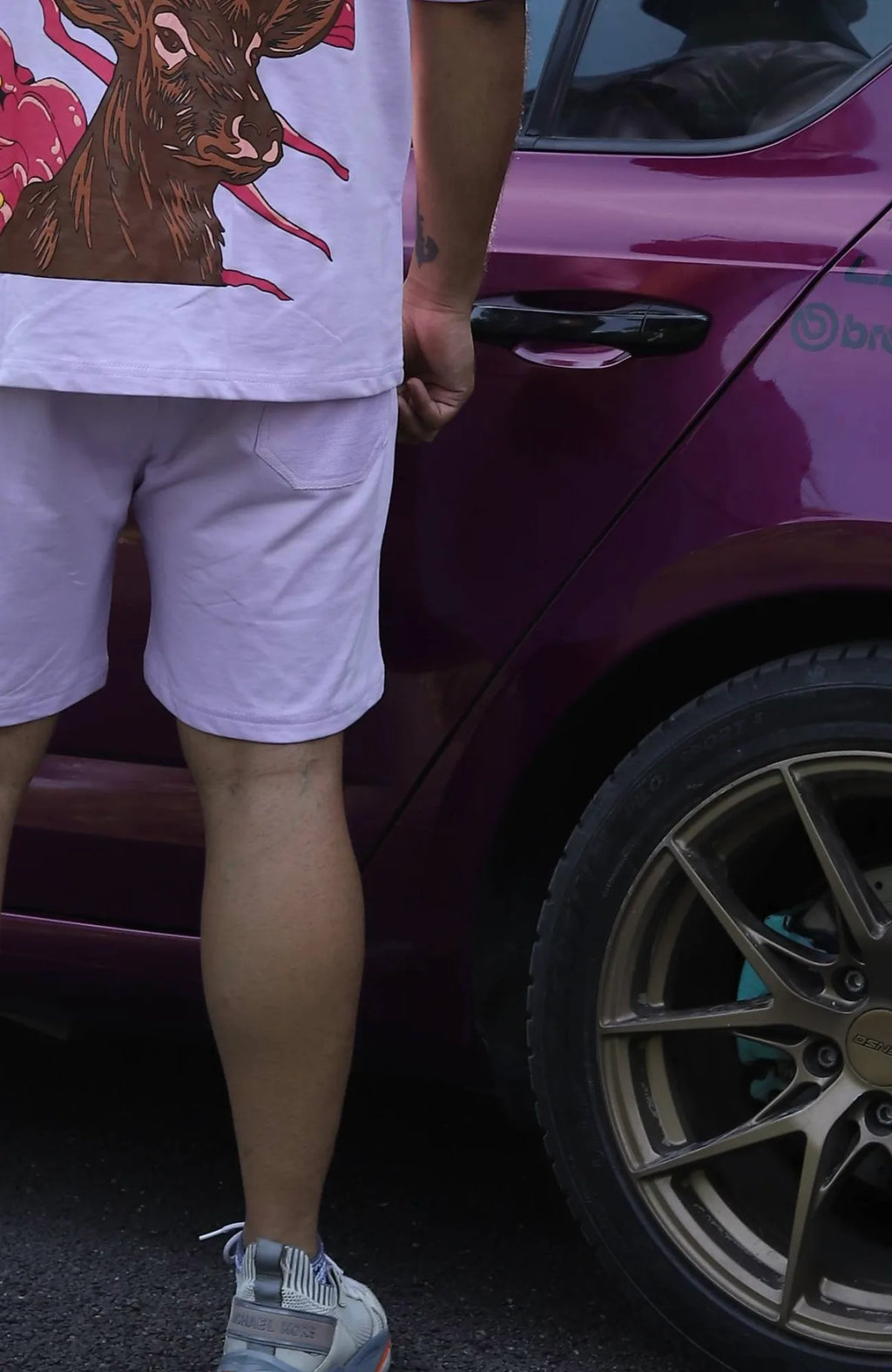 Cosmic Lilac "NECESSARY" Shorts.