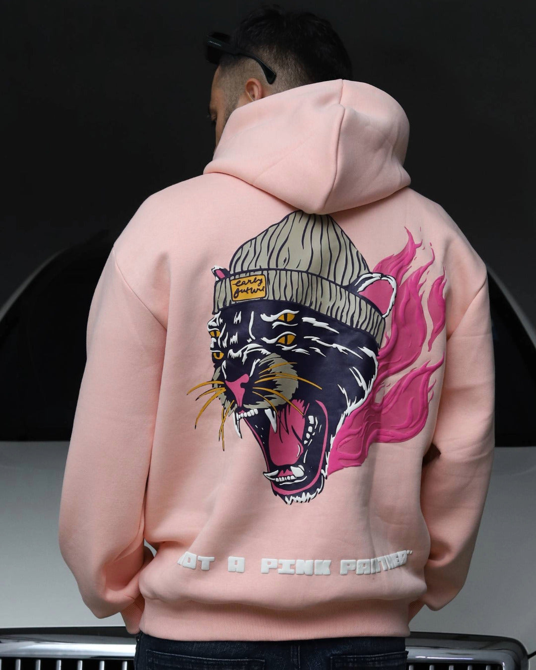 "NOT A PINK PANTHER" Peach Haze Hoodie.