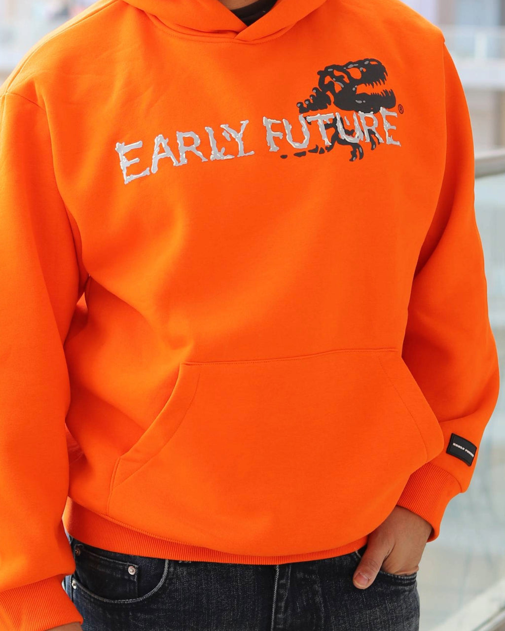 "T-REX" Mandarin Orange Hoodie.