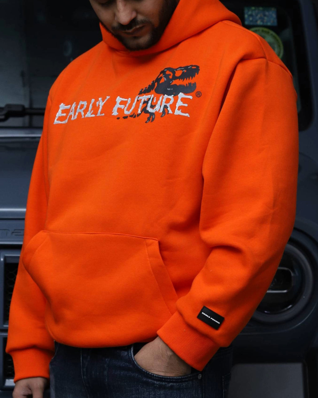 "T-REX" Mandarin Orange Hoodie.