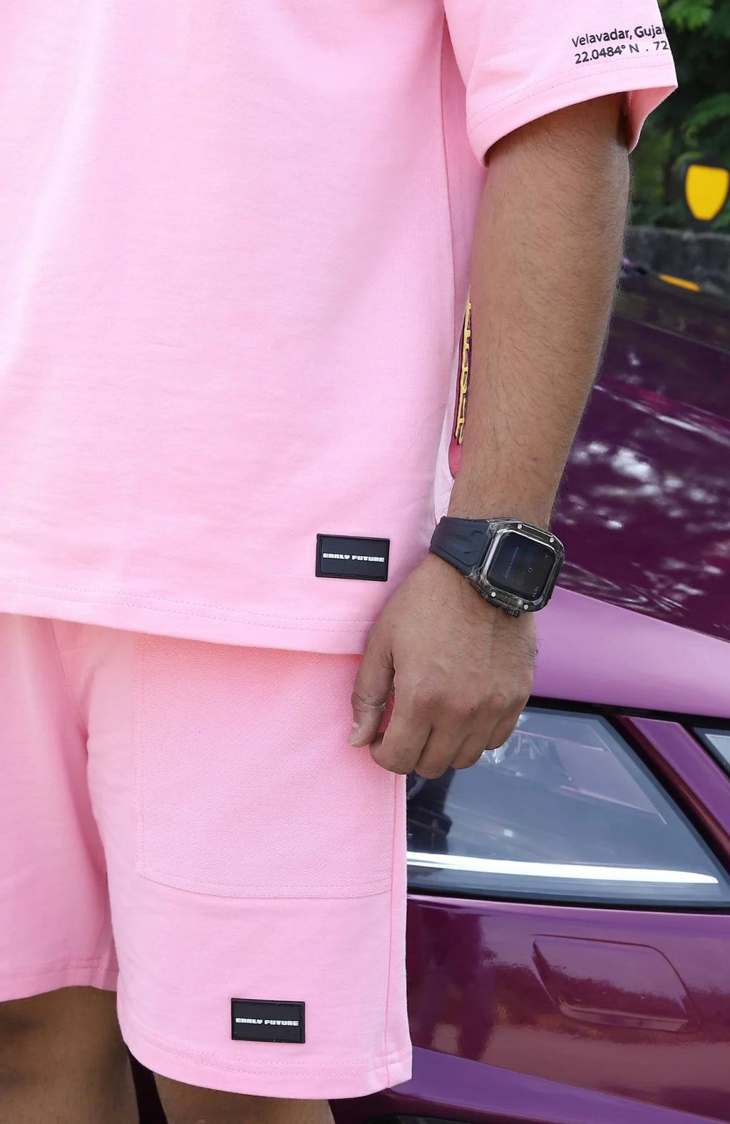 Heatwave Pink "NECESSARY" Shorts.