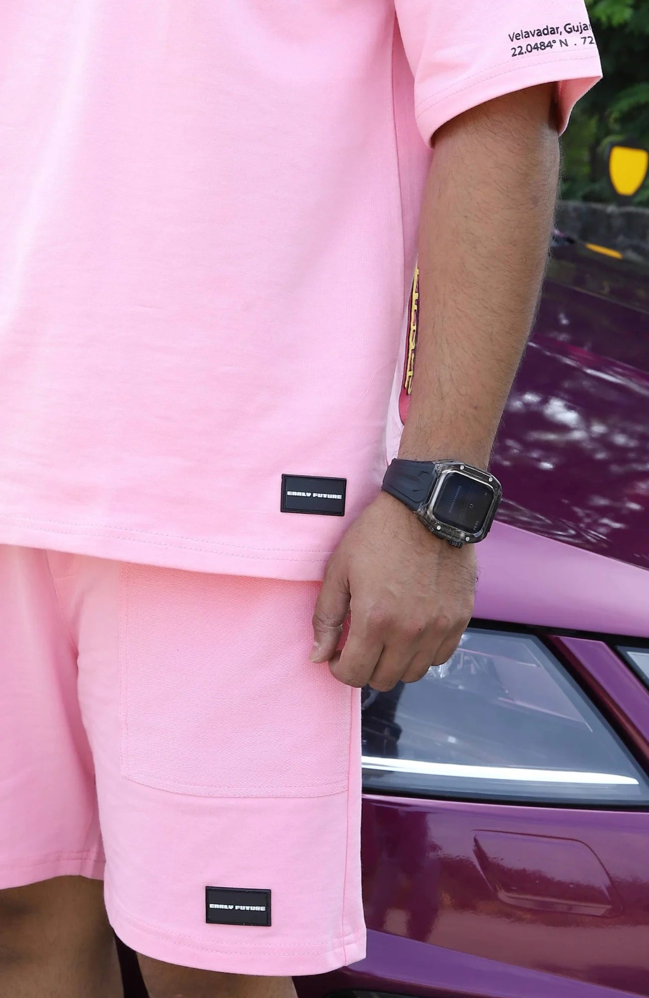 Heatwave Pink "NECESSARY" Shorts.