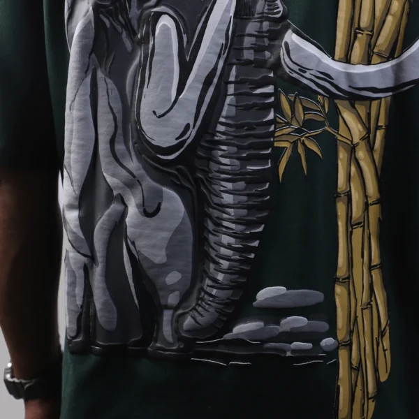 "MAMMOTH" Bottle Green Tee - Image 3