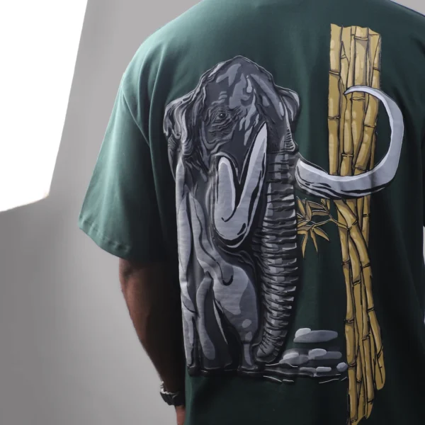 "MAMMOTH" Bottle Green Tee - Image 2
